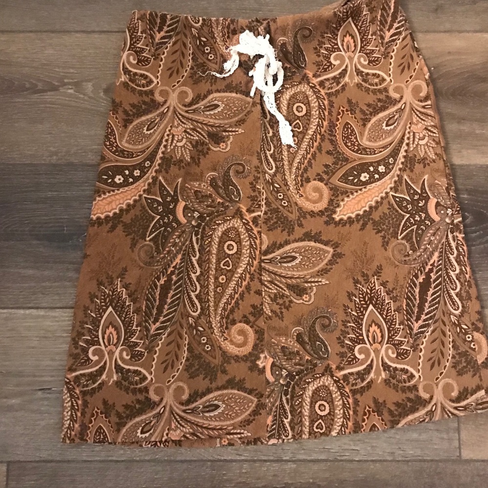 Paisley Print Skirt